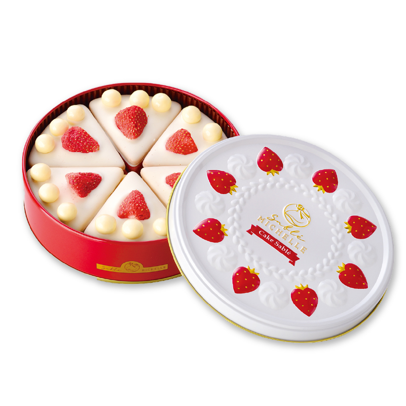 Sablé MICHELLE 草莓蛋糕鐵盒餅乾